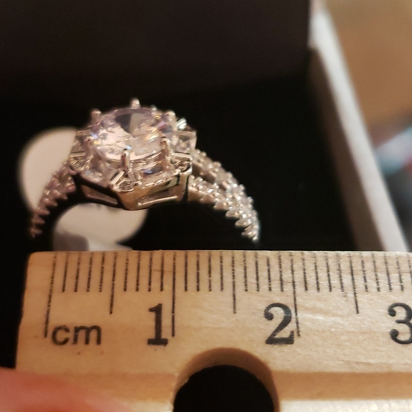 Ring 18kt white gold plated brass size 7 - Picture 6 of 14